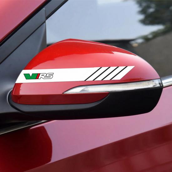 Skoda VRS Yan Aynalar Selefon Kaplama Sticker Seti
