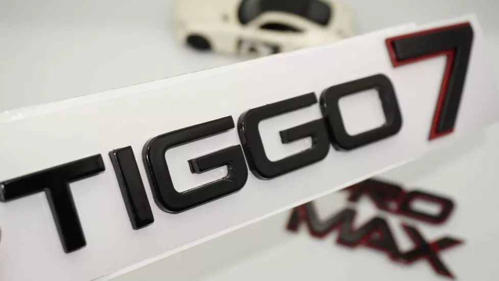 DK Tuning Chery Tiggo 7 Pro Max Bagaj Kırmızı Siyah ABS Yazı Logo Amblem
