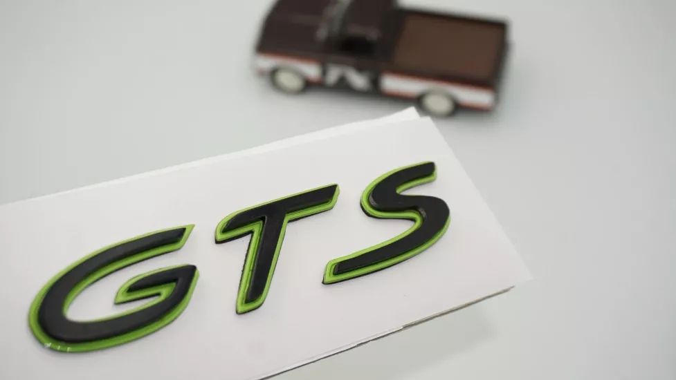 DK Tuning Porsche GTS Green Black Yeşil Siyah ABS Yazı Logo Arma