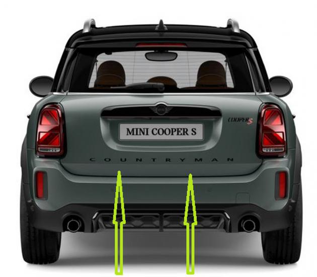 Mini Cooper Countryman R60 F60 Siyah Metal 3M Bagaj Yazı Logo