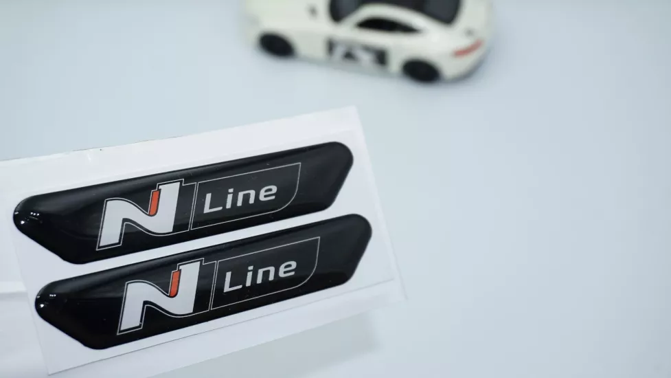 DK Tuning Hyundai N Line Çamurluk Yanı Ve Ayna Damla Desen Logo Arma