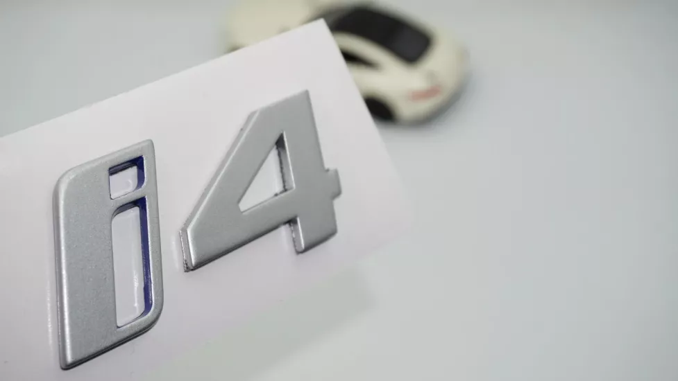 DK Tuning i4 Bagaj Mavi Gri ABS Yazı Logo Arma Bmw İle Uyumlu
