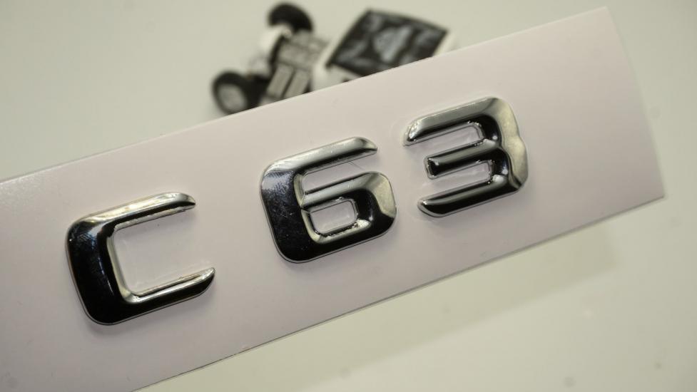 C63 Bagaj Krom Metal 3M 3D Yazı Logo