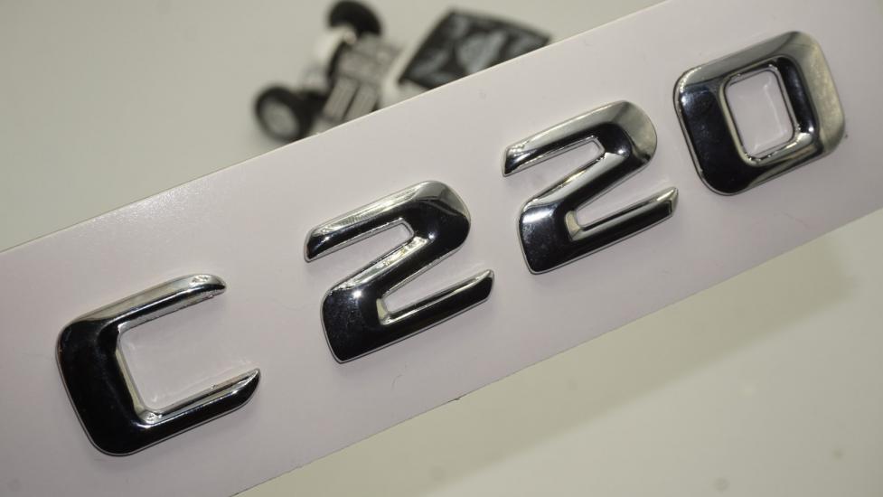 C 220 Bagaj Krom Metal 3M 3D Yazı Logo