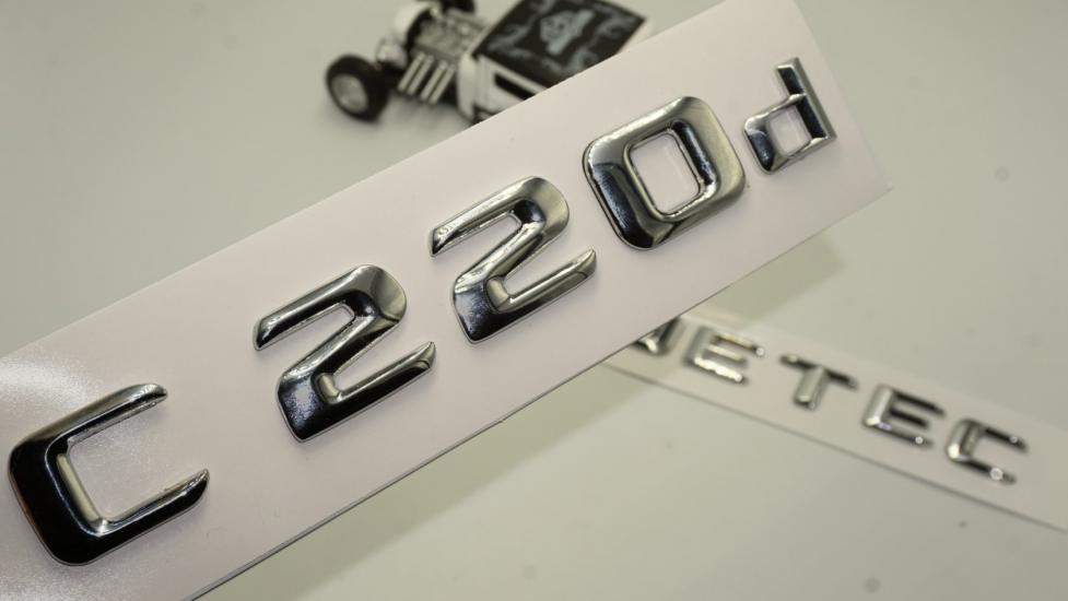 Benz C 220d Bluetec Bagaj Krom Metal 3M 3D Yazı Logo