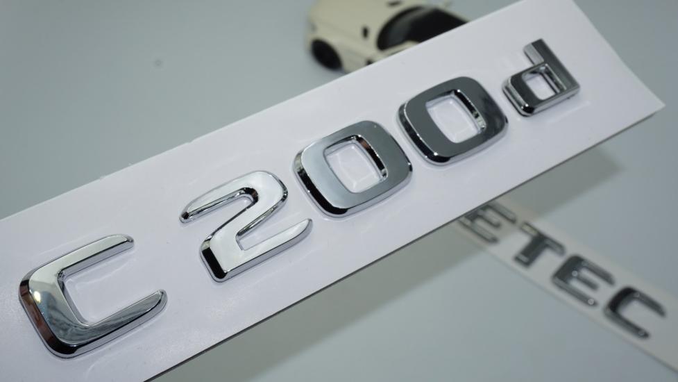 DK Tuning Benz C200d Bluetec Bagaj Krom ABS 3M 3D Yazı Logo