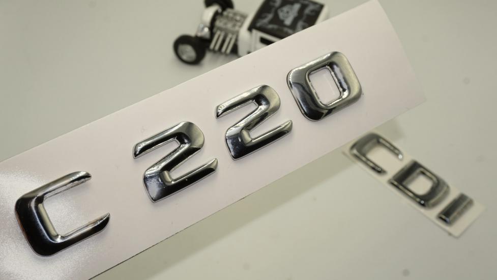 Benz C 220 CDi Bagaj Krom Metal 3M 3D Yazı Logo