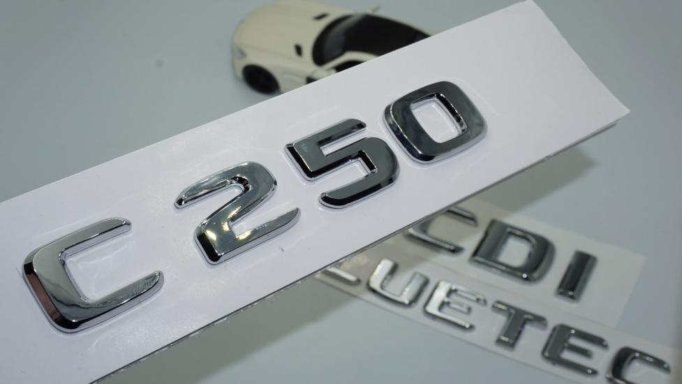 DK Tuning Benz C250 CDi Bluetec Bagaj Krom ABS 3M 3D Yazı Logo