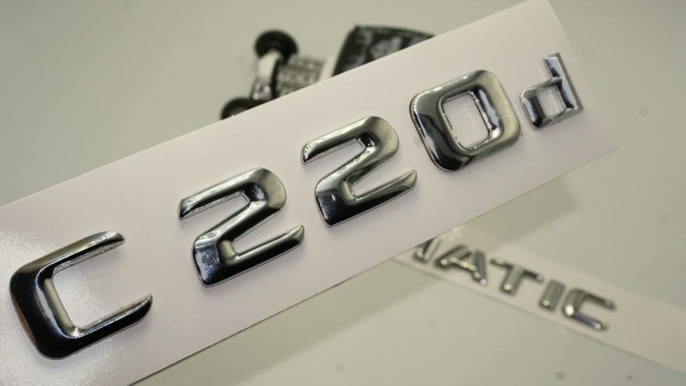 Benz C 220d 4Matic Bagaj Krom Metal 3M 3D Yazı Logo