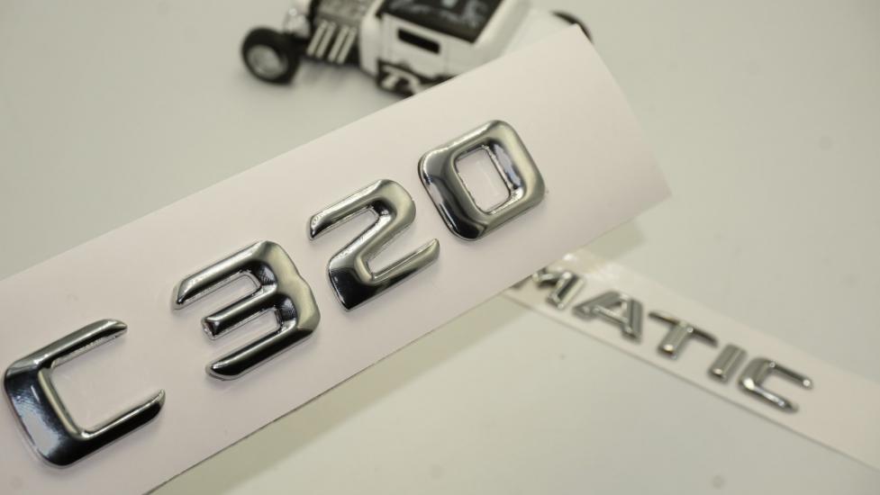 Benz C 320 4Matic Bagaj Krom Metal 3M 3D Yazı Logo