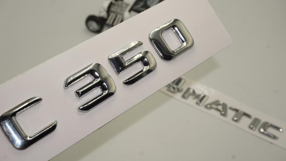Benz C 350 4Matic Bagaj Krom Metal 3M 3D Yazı Logo