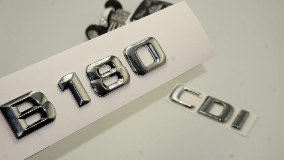 Benz B 180 CDi Bagaj Krom Metal 3M 3D Yazı Logo