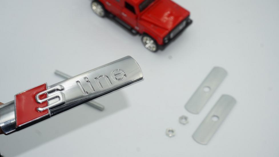 Audi S Line Krom Metal Vidalı Ön Panjur Logo