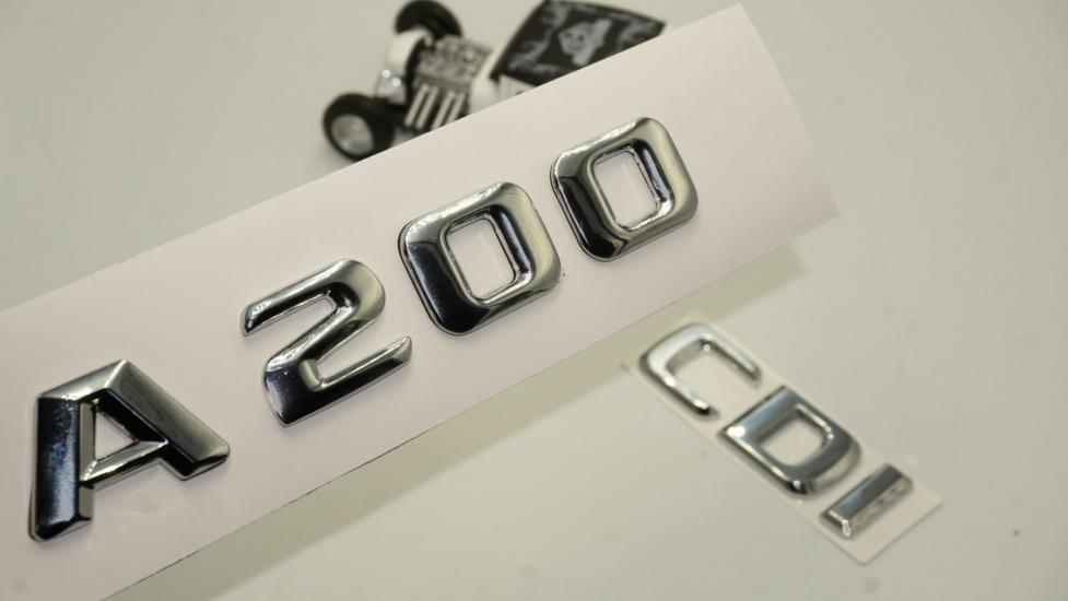 Benz A 200 CDi Bagaj Krom Metal 3M 3D Yazı Logo