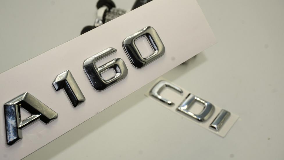 Benz A 160 CDi Bagaj Krom Metal 3M 3D Yazı Logo