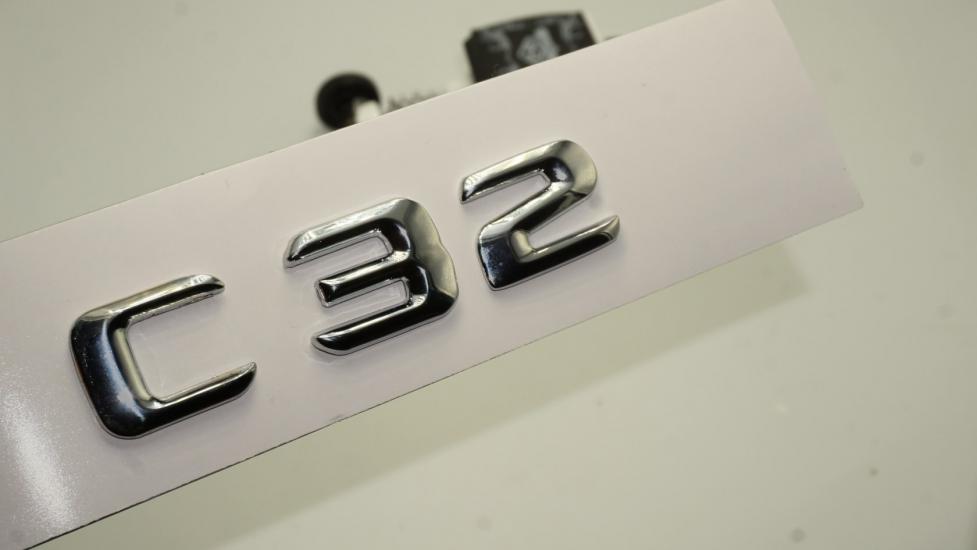 Benz C32 Bagaj Krom Metal 3M 3D Yazı Logo
