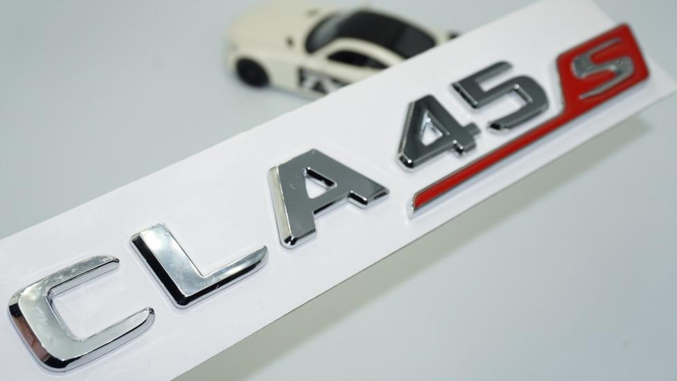 DK Tuning Benz CLA 45S Bagaj Kırmızı Krom ABS 3M 3D Yazı Logo