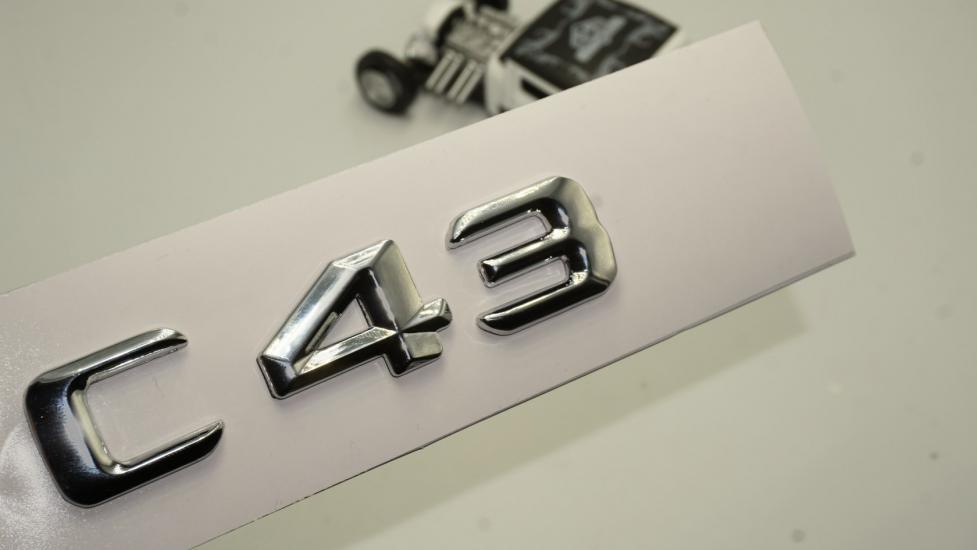 Benz C43 Bagaj Krom Metal 3M 3D Yazı Logo