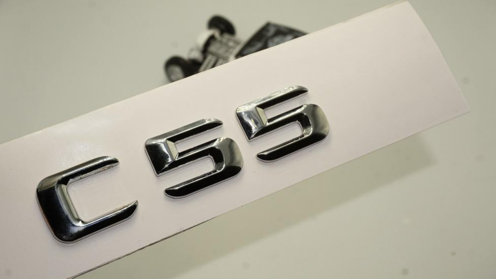 Benz C55 Bagaj Krom Metal 3M 3D Yazı Logo