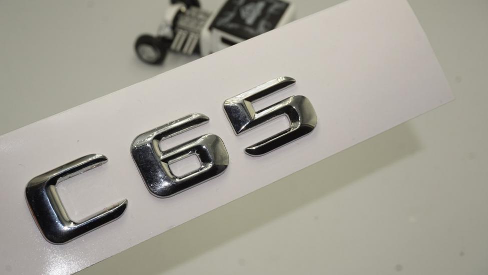 Benz C65 Bagaj Krom Metal 3M 3D Yazı Logo