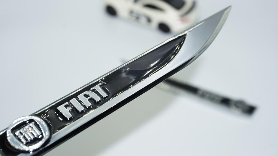 DK Tuning Fiat Logo Çamurluk Yanı Krom Metal Bıçak Logo