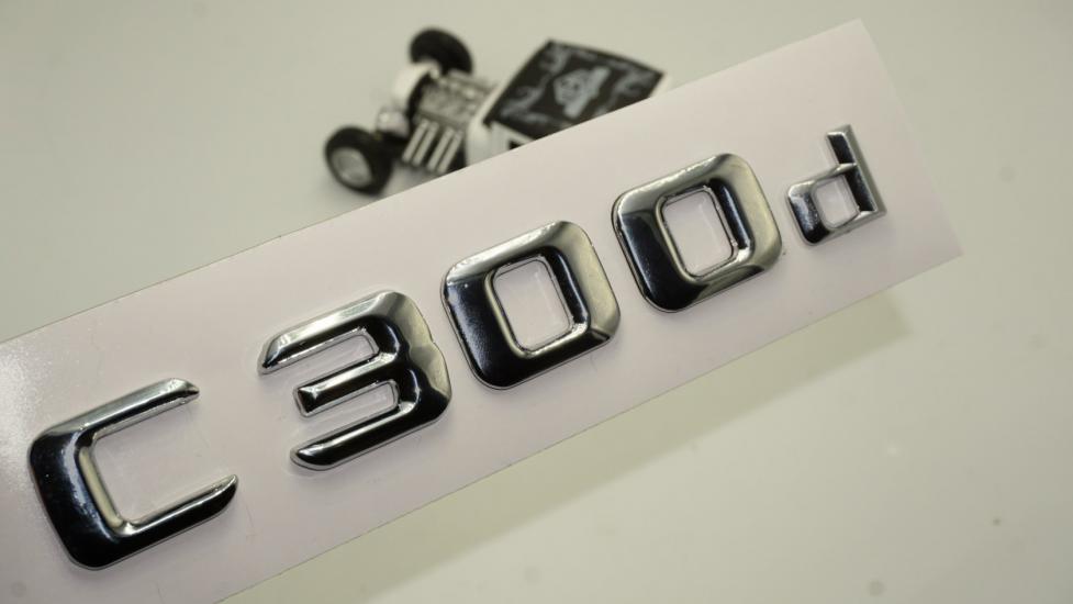 Benz C 300d Bagaj Krom Metal 3M 3D Yazı Logo