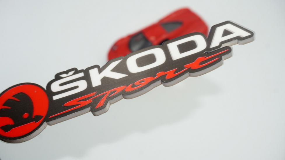 Skoda Sport Logo Epoksi ABS Bagaj 3M 3D Logo Arma