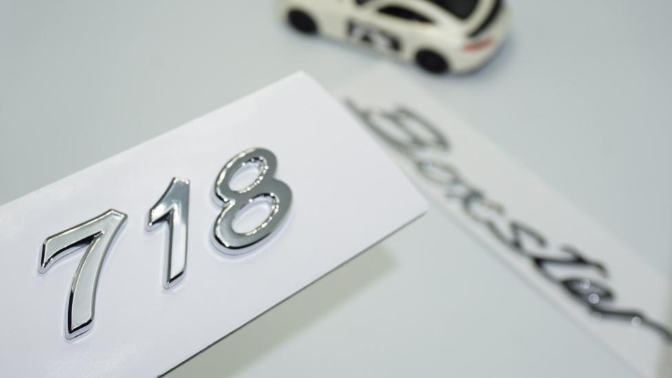DK Tuning Porsche 718 Boxster Bagaj 3M 3D ABS Yazı Logo Amblem Seti