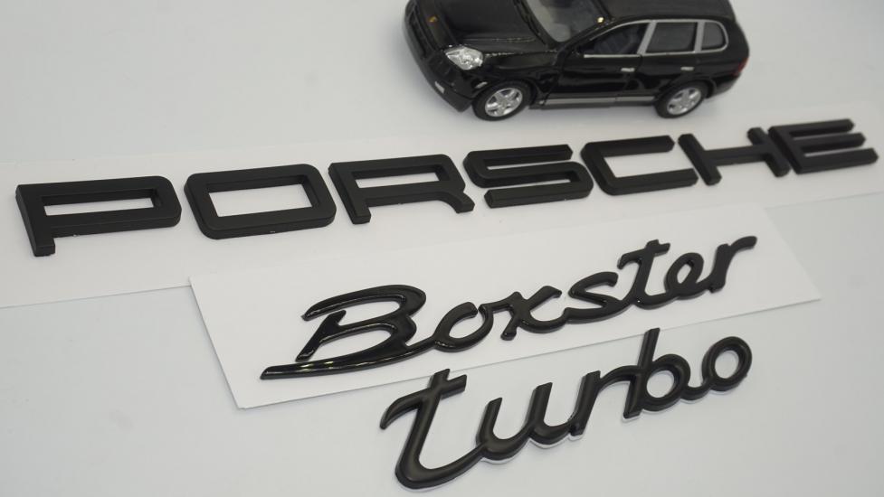 Porsche Boxster Turbo Bagaj 3M 3D ABS Yazı Logo Amblem Seti
