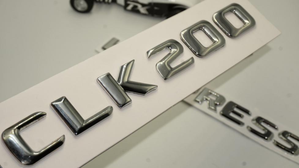 Benz CLK 200 Kompressor Bagaj Krom Metal 3M 3D Yazı Logo