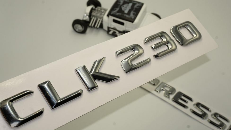 Benz CLK 230 Kompressor Bagaj Krom Metal 3M 3D Yazı Logo