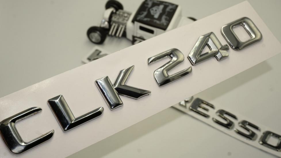 Benz CLK 240 Kompressor Bagaj Krom Metal 3M 3D Yazı Logo