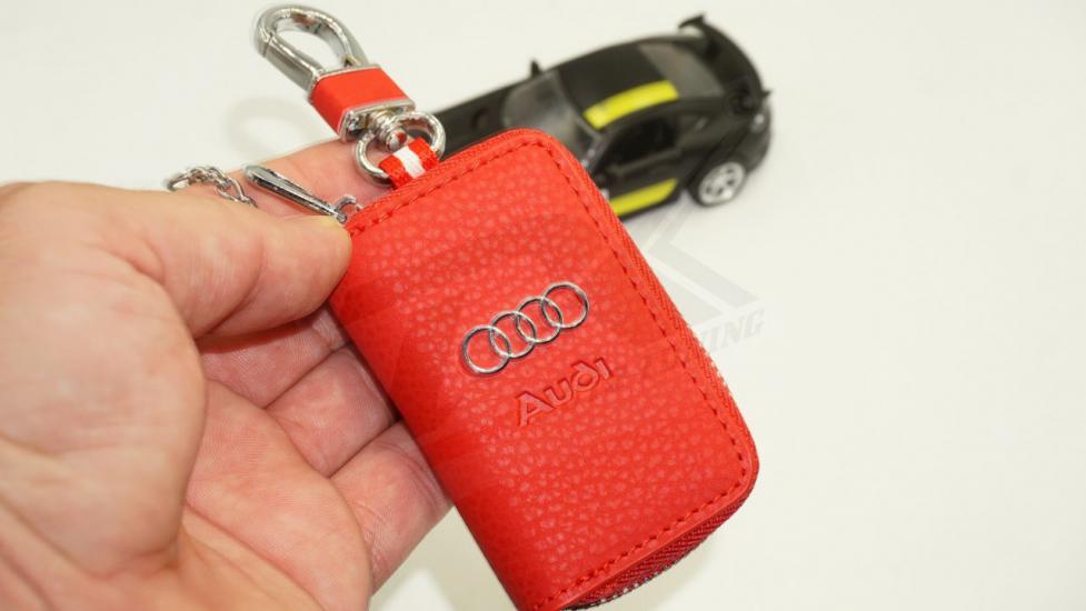 Audi Logo Orjinal Deri Çanta Anahtarlık New Style