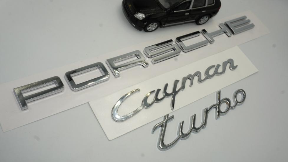 Porsche Cayman Turbo Bagaj 3M 3D ABS Yazı Logo Amblem Seti