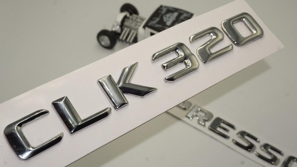 Benz CLK 320 Kompressor Bagaj Krom Metal 3M 3D Yazı Logo
