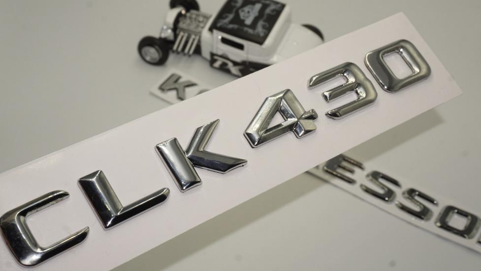 Benz CLK 430 Kompressor Bagaj Krom Metal 3M 3D Yazı Logo