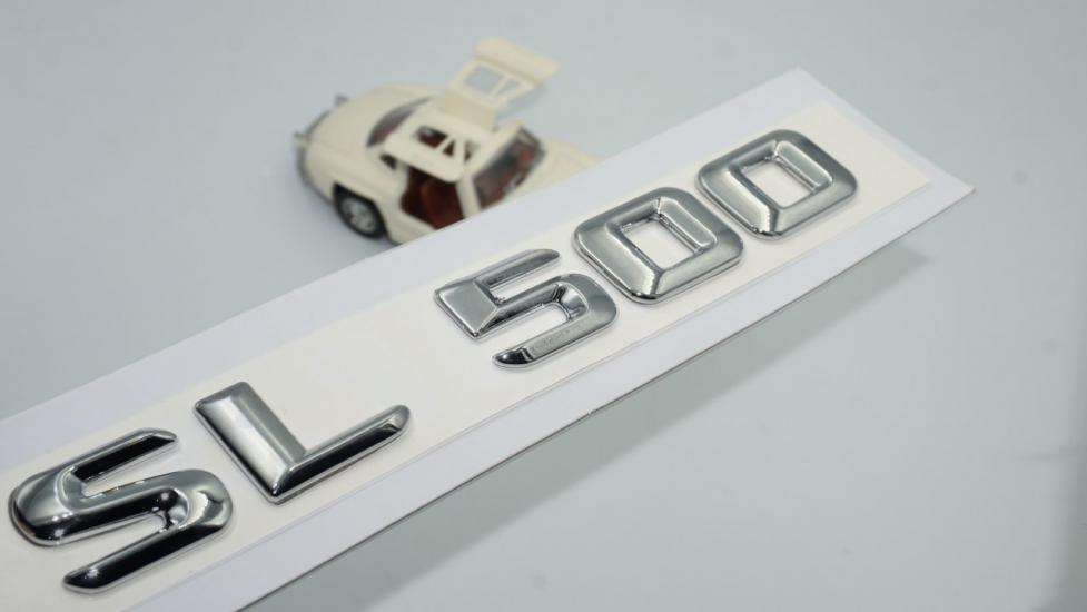 SL 500 Bagaj Krom Metal 3M 3D Yazı Logo
