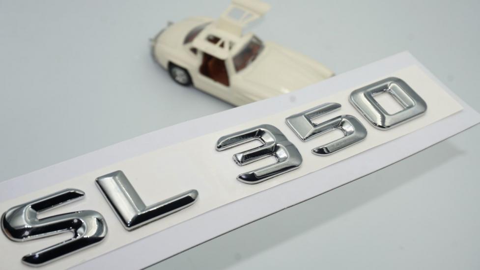 SL 350 Bagaj Krom Metal 3M 3D Yazı Logo