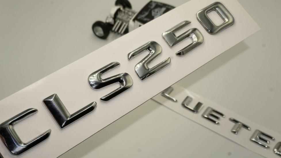 Benz CLS 250 Bluetec Bagaj Krom Metal 3M 3D Yazı Logo