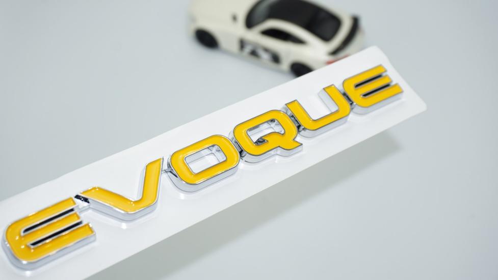 DK Tuning Evoque Bagaj Sarı 3M 3D Yazı Logo Range Rover İle Uyumlu