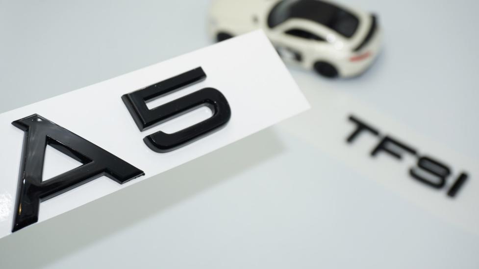 DK Tuning Audi A5 TFSi Parlak Siyah ABS 3M 3D Bagaj Yazı Logo Orjinal Ürün