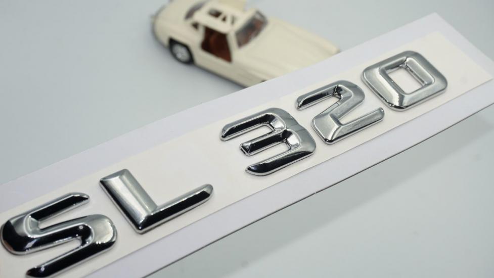 SL 320 Bagaj Krom Metal 3M 3D Yazı Logo