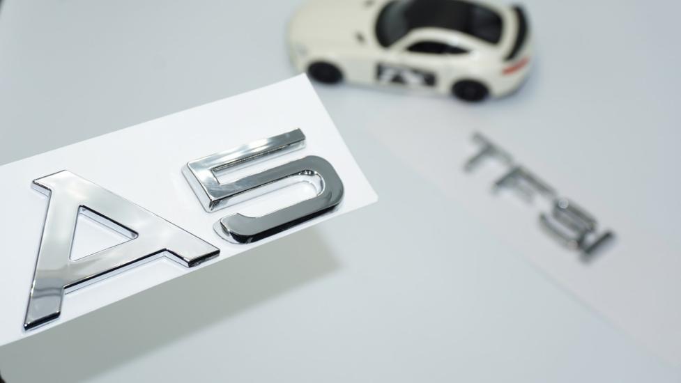 DK Tuning Audi A5 TFSi Krom ABS 3M 3D Bagaj Yazı Logo Orjinal Ürün