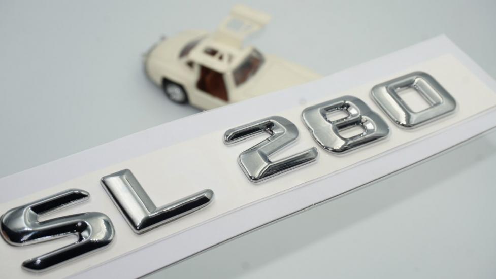 SL 280 Bagaj Krom Metal 3M 3D Yazı Logo