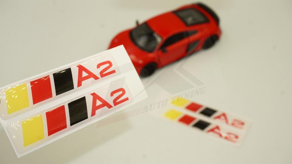Audi A2 Logo 3M 3D Damla Silikon Torpido Bagaj Çamurluk Logo Amblem Arma Seti