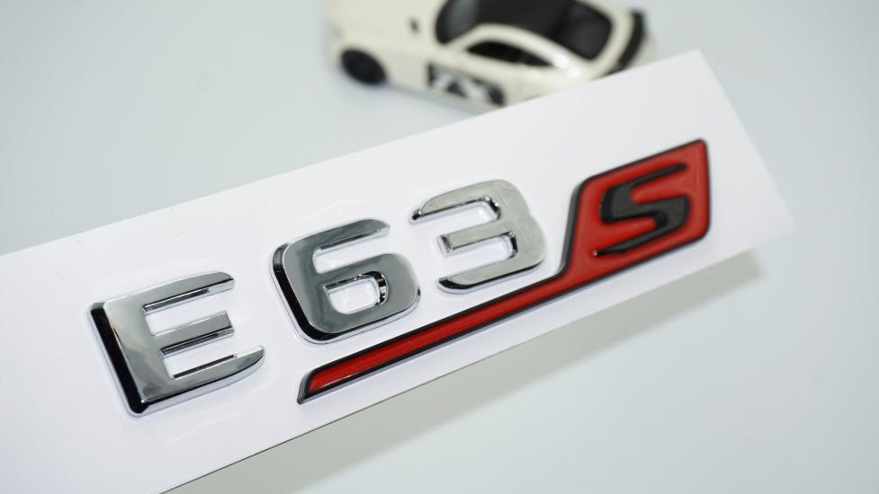 DK Tuning E63S Bagaj Krom Kırmızı ABS Yazı Logo Benz İle Uyumlu