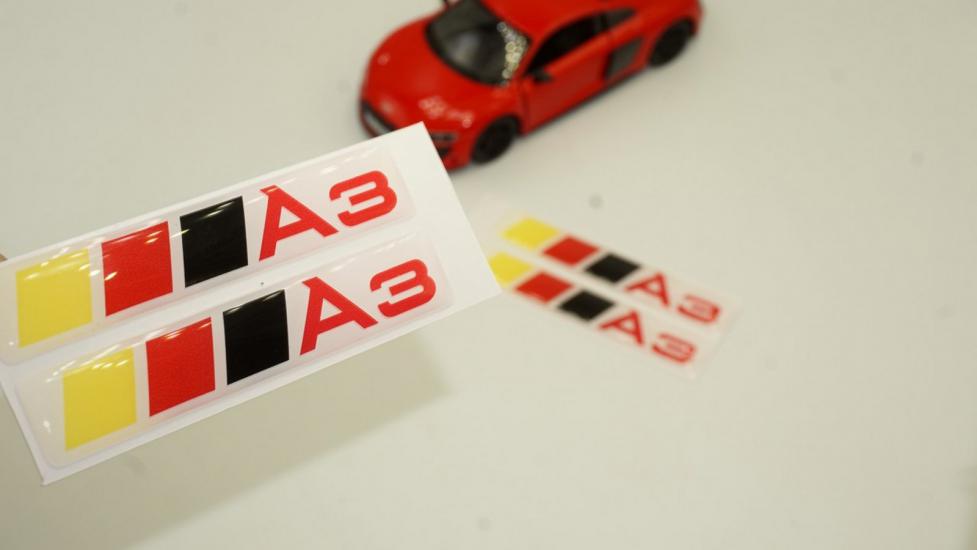 Audi A3 Logo Motor Kapağı Damla Silikon Plaka Logo Arma Amblem Yeni Stil