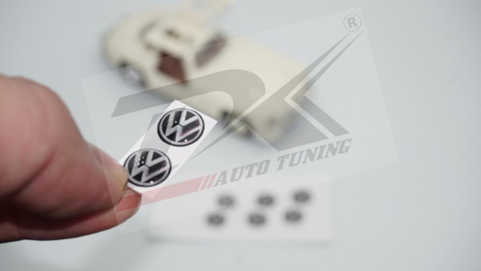 Volkswagen Logo Jant Torpido Direksiyon 11mm Damla Sticker Logo Seti