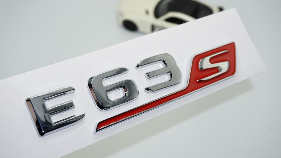 DK Tuning E63S Bagaj Kırmızı Krom ABS Yazı Logo Benz İle Uyumlu