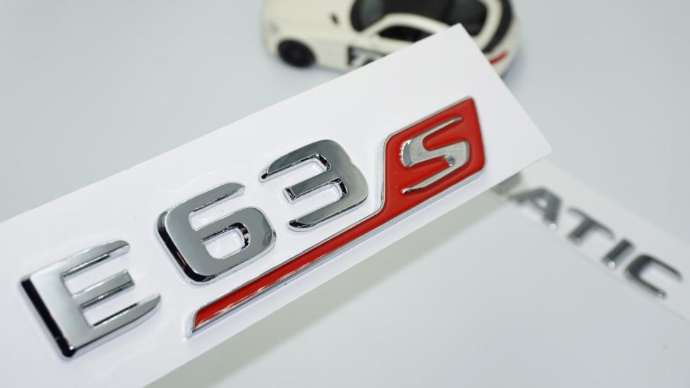 DK Tuning E63S 4Matic Bagaj Kırmızı Krom ABS Yazı Logo Benz İle Uyumlu